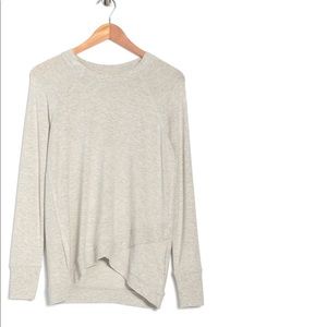 Soft asymmetrical long sleeve top